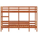 vidaXL Lit superposé sans matelas cire marron 90x190 cm pin massif