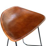 vidaXL Chaises de bar lot de 2 noir et marron cuir véritable