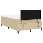 vidaXL Lit à ressorts avec matelas beige 120x200 cm en velours côtelé