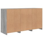 vidaXL Buffet avec lumières LED sonoma gris 123x37x67 cm