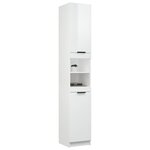 vidaXL Armoire de salle de bain blanc brillant 32x34x188 5 cm