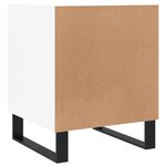 vidaXL Tables de chevet 2 Pièces blanc 40x40x50 cm bois d’ingénierie