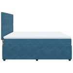 vidaXL Sommier à lattes de lit et matelas bleu 180x200 cm velours