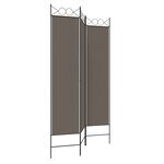 vidaXL Cloison de séparation 3 panneaux Anthracite 120x200 cm Tissu
