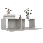 vidaXL Ensemble de meubles TV 8 Pièces Gris béton Bois d'ingénierie