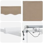 Auvent Automatique vidaXL avec LED Beige 600x350 cm