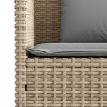 vidaXL Banc de jardin avec coussins beige résine tressée