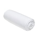 Drap housse - 140 x 200+30 cm - 100  Percale de coton uni - Craie