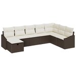 vidaXL Ensemble de Canapé de Jardin 8 Pièces avec Coussins en Rotin