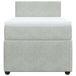 vidaXL Sommier à lattes de lit et matelas Gris clair 100x200cm Velours