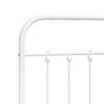 vidaXL Cadre de lit métal sans matelas et tête de lit blanc 140x200 cm