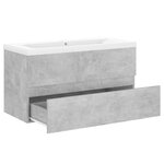 vidaXL Armoire d'évier et lavabo intégré Gris béton Bois d'ingénierie