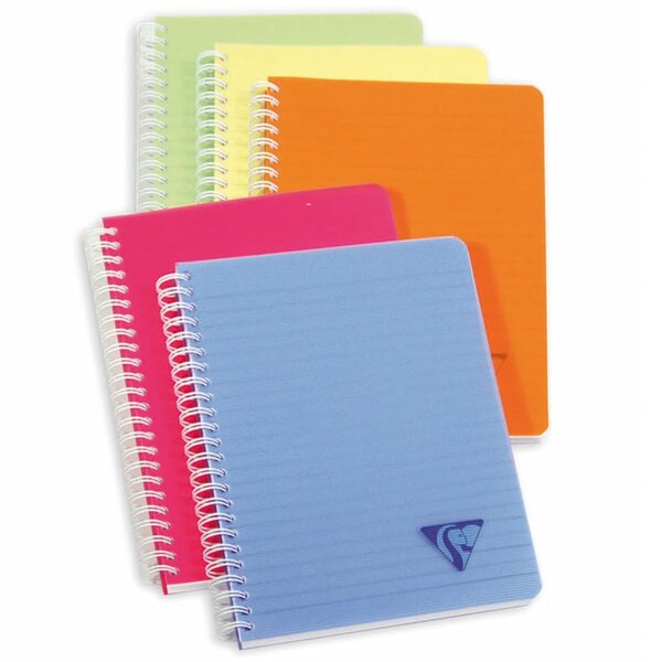 Clairefontaine Cahiers à reliure spiralée 90 Feuilles quadrillées 5Pièces