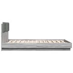 vidaXL Cadre de lit avec LED sans matelas sonoma gris 140x200 cm