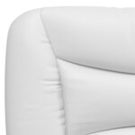 vidaXL Coussin de tête de lit blanc 200 cm similicuir