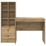 vidaXL Bureau avec rangement chêne artisan bois d'ingénierie