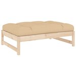 vidaXL Salon de jardin 6 Pièces avec coussins bois massif