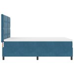 Lit à ressort avec matelas vidaXL Bleu Foncé 160x200 cm Velours