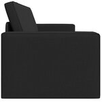 vidaXL Canapé Lit 2-en-1 Noir 245x150x60.5 cm Tissu