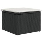 vidaXL Salon de jardin 11 Pièces avec coussins noir résine tressée