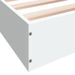 vidaXL Cadre de lit sans matelas blanc 90x190 cm bois d'ingénierie