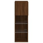 vidaXL Meubles TV avec lumières LED 2 Pièces chêne marron 30 5x30x90 cm