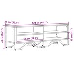 vidaXL Meuble TV chêne sonoma 122x34x41 cm bois d'ingénierie
