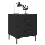 vidaXL Tables de chevet 2 Pièces noir 40x35x47 5 cm bois d’ingénierie