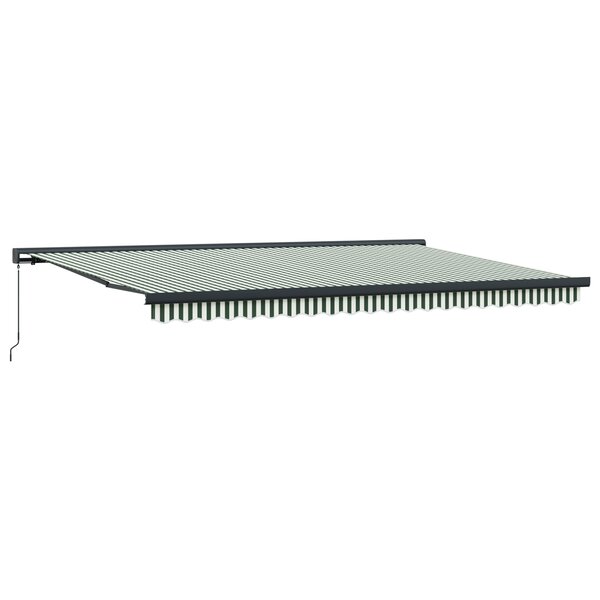 vidaXL Store Manuel Rétractable Vert et Blanc 500x300 cm