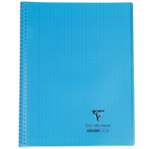 Cahier protège-cahier Koverbook Piqué Polypro 24x32 cm 160 P Seyes Coloris Alé... CLAIREFONTAINE