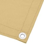 vidaXL Écran de balcon sable 120x600 cm 100  polyester oxford