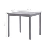 vidaXL Ensemble à manger de jardin 5 Pièces Bois d'acacia massif Gris