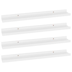 vidaXL Étagères murales 4 Pièces Blanc 60x9x3 cm