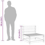 vidaXL Canapés de jardin sans accoudoirs 2 Pièces blanc bois pin massif