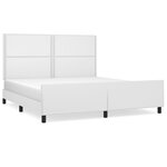 vidaXL Cadre de lit sans matelas blanc 160x200 cm similicuir