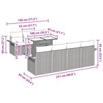 vidaXL Ensemble de Canapés de Jardin de 8 Pièces avec Coussins en Rotin Poly Gris
