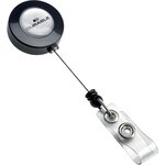 Enrouleur pour badges avec cordon rétractable 80  cm (paquet 10 unités)