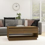 vidaXL Table basse Chêne marron 102 5x55x44 cm Bois d'ingénierie