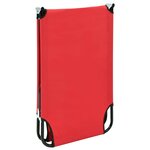 vidaXL Chaise longue pliable Rouge Acier
