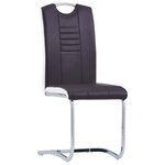 vidaXL Chaises à manger cantilever lot de 6 marron similicuir