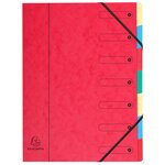 Trieur Harmonika Fenêtres Imprimées Véritable Carte Lustrée 7 Compartiments - Couleurs Assorties - X 8 - Exacompta