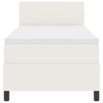 vidaXL Lit Box Spring avec Matelas et LED Crème 100x200 cm Tissu Corde