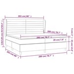 vidaXL Sommier à lattes de lit avec matelas Noir 200x200 cm Tissu