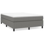 vidaXL Cadre de lit Gris foncé 140x190 cm Tissu