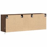 vidaXL Meuble TV mural avec lumières LED chêne marron 130x31x45 cm