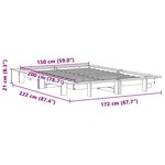 vidaXL Cadre de lit sans matelas cire marron 150x200cm bois pin massif