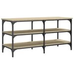 vidaXL Banc à chaussures chêne sonoma 100x38 5x49 cm bois d'ingénierie