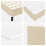Lit à ressorts vidaXL avec matelas crème 140x200 cm en tissu