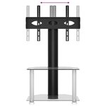 vidaXL Meuble TV d'angle 2 niveaux pour 32-70 pouces noir argenté