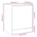 vidaXL Armoire à chaussures chêne fumé 60x42x69 cm bois d'ingénierie